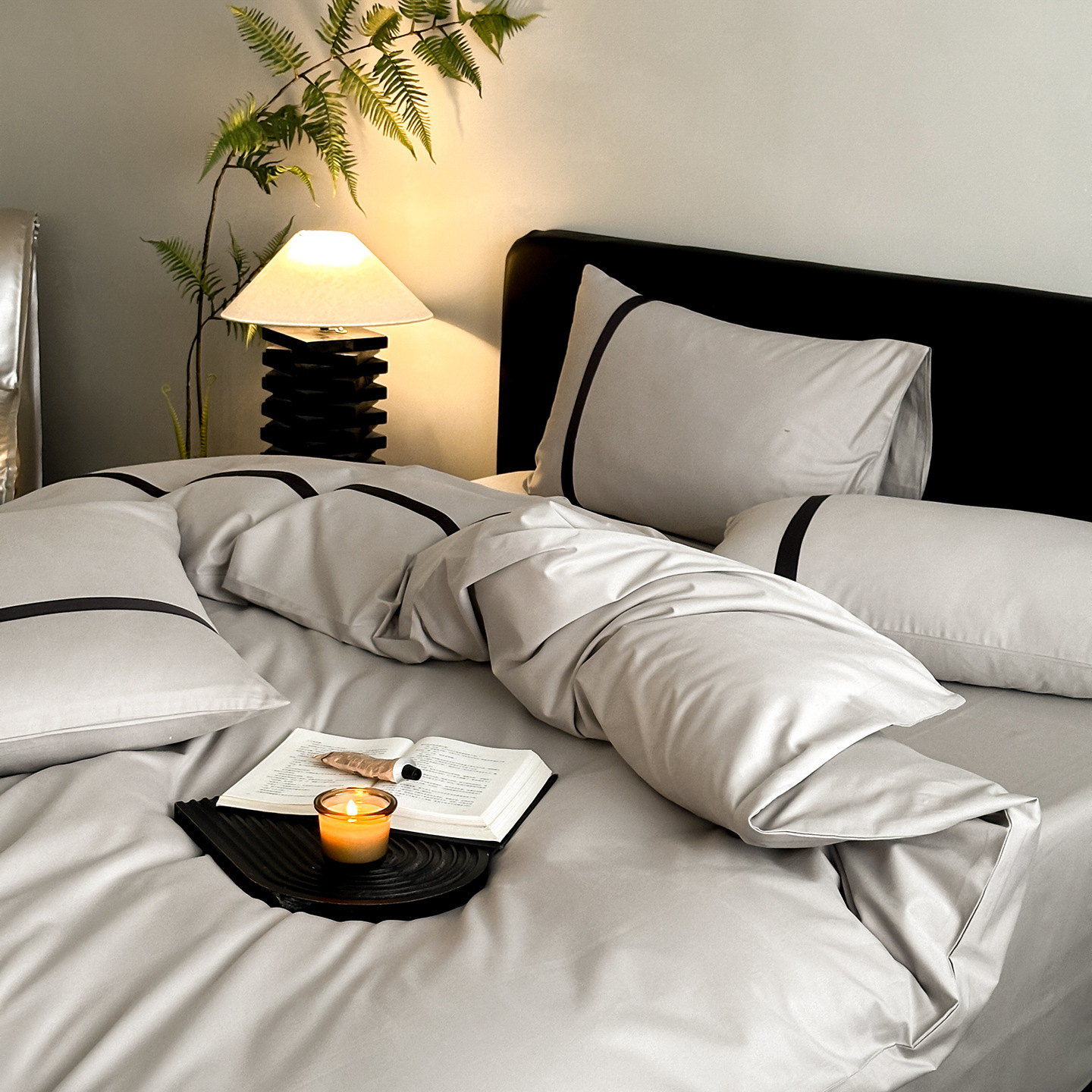 Cotton bedding set, 100%, brushed, four pieces