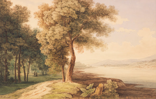 Mittelrheinische Flußlandschaft Ca 1780 90