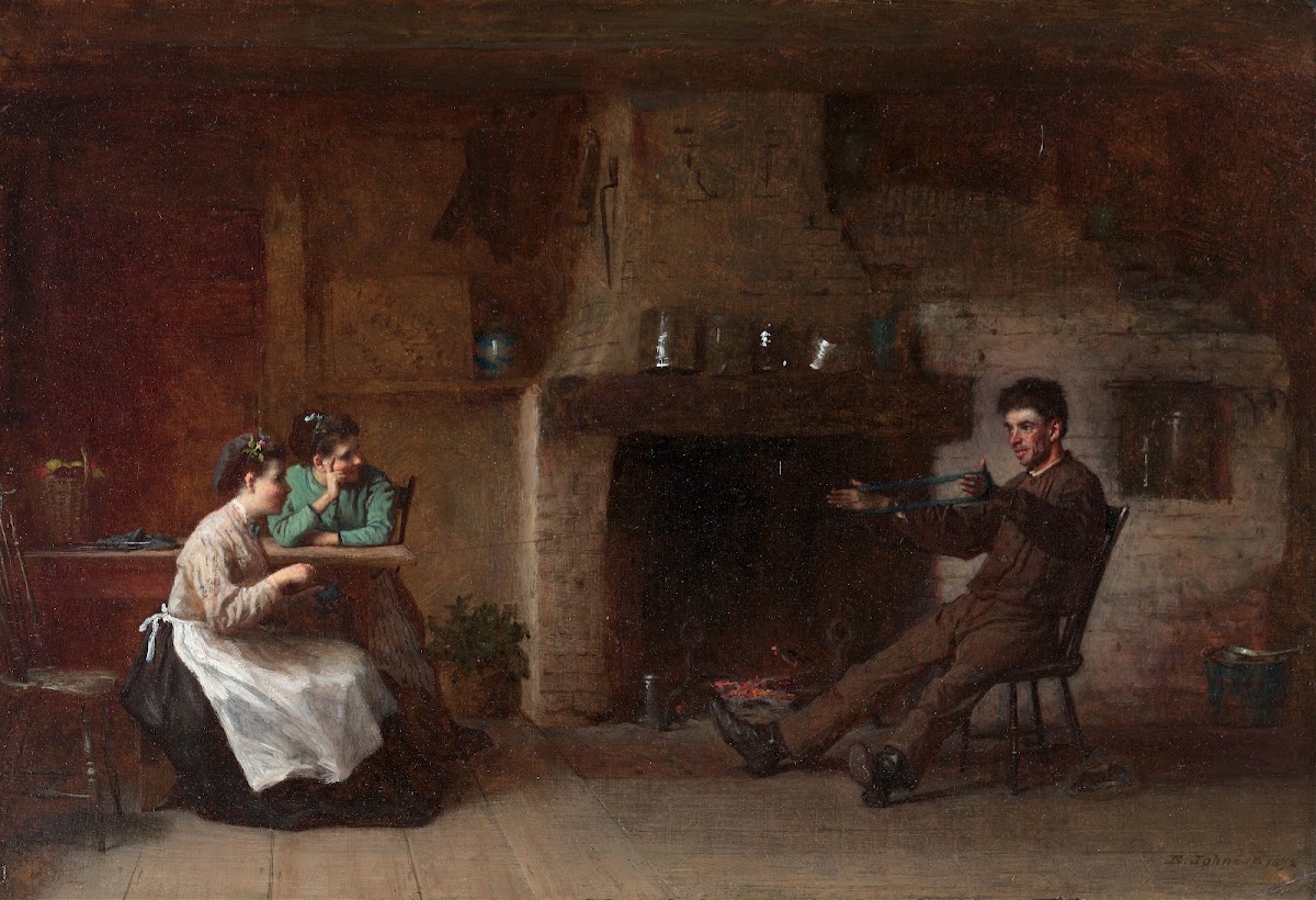 Winding Yarn Interior of a Nantucket Kitchen 1872