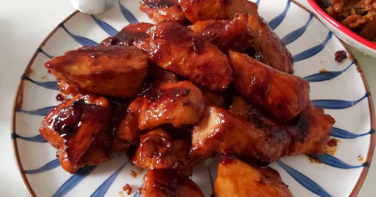 Gà sốt tương ngọt đường nâu