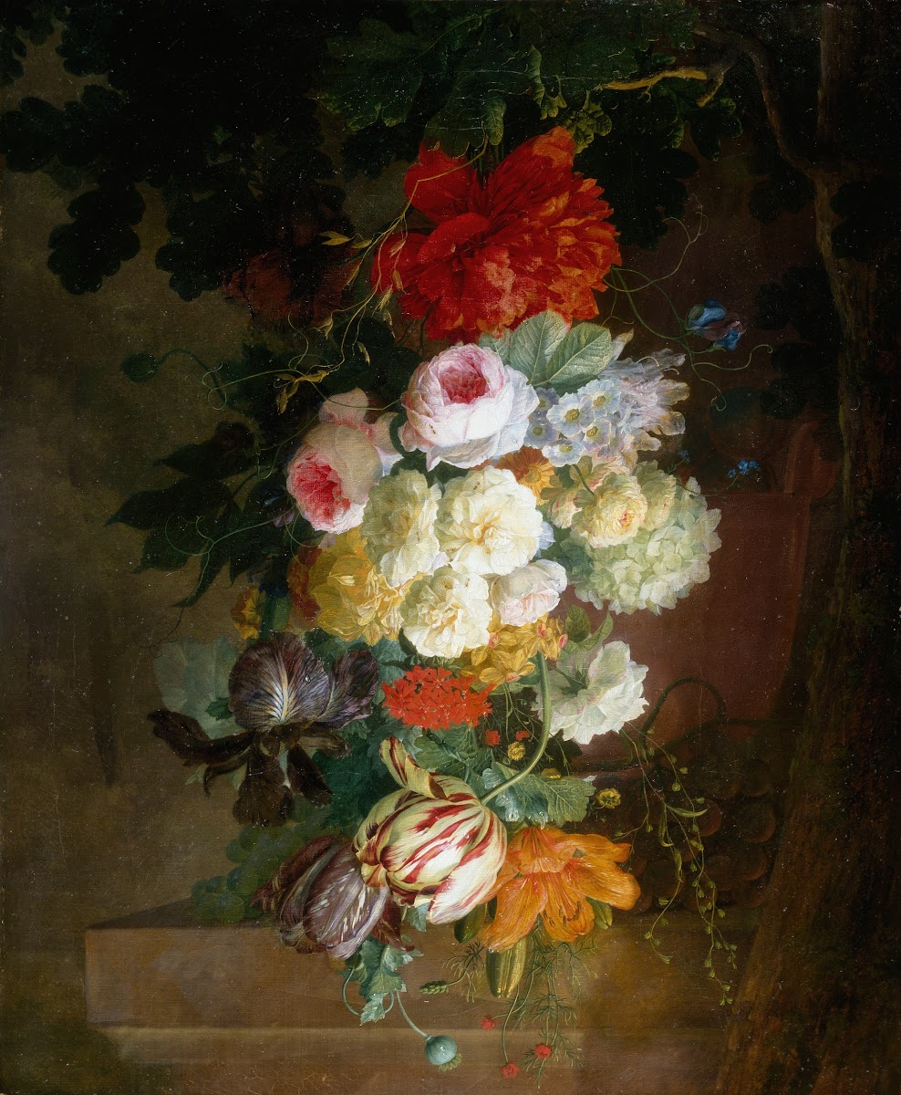 A Garland of Flowers Hanging from a Bough c1760