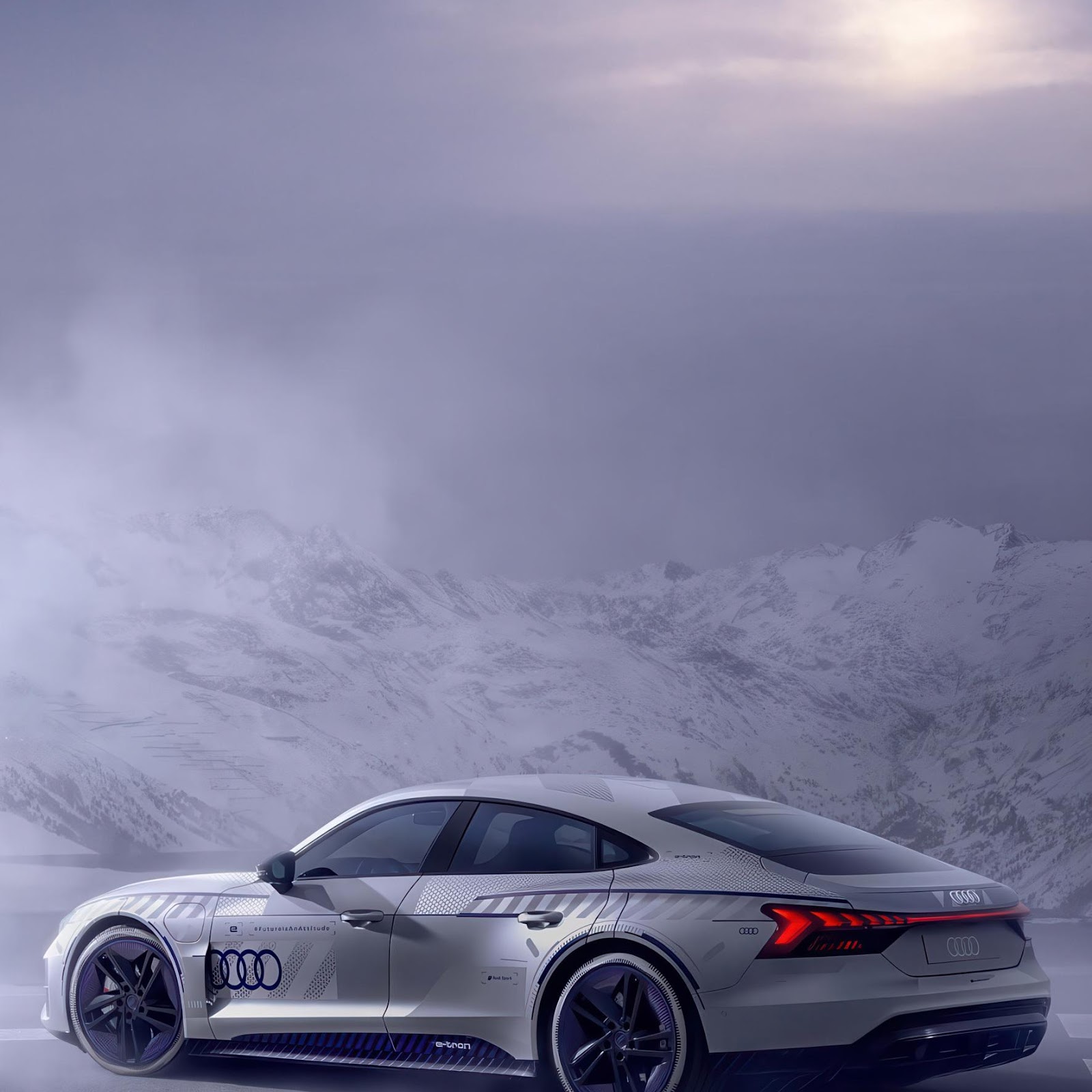 Download Audi e-tron GT Mountain Pass 2K iPhone