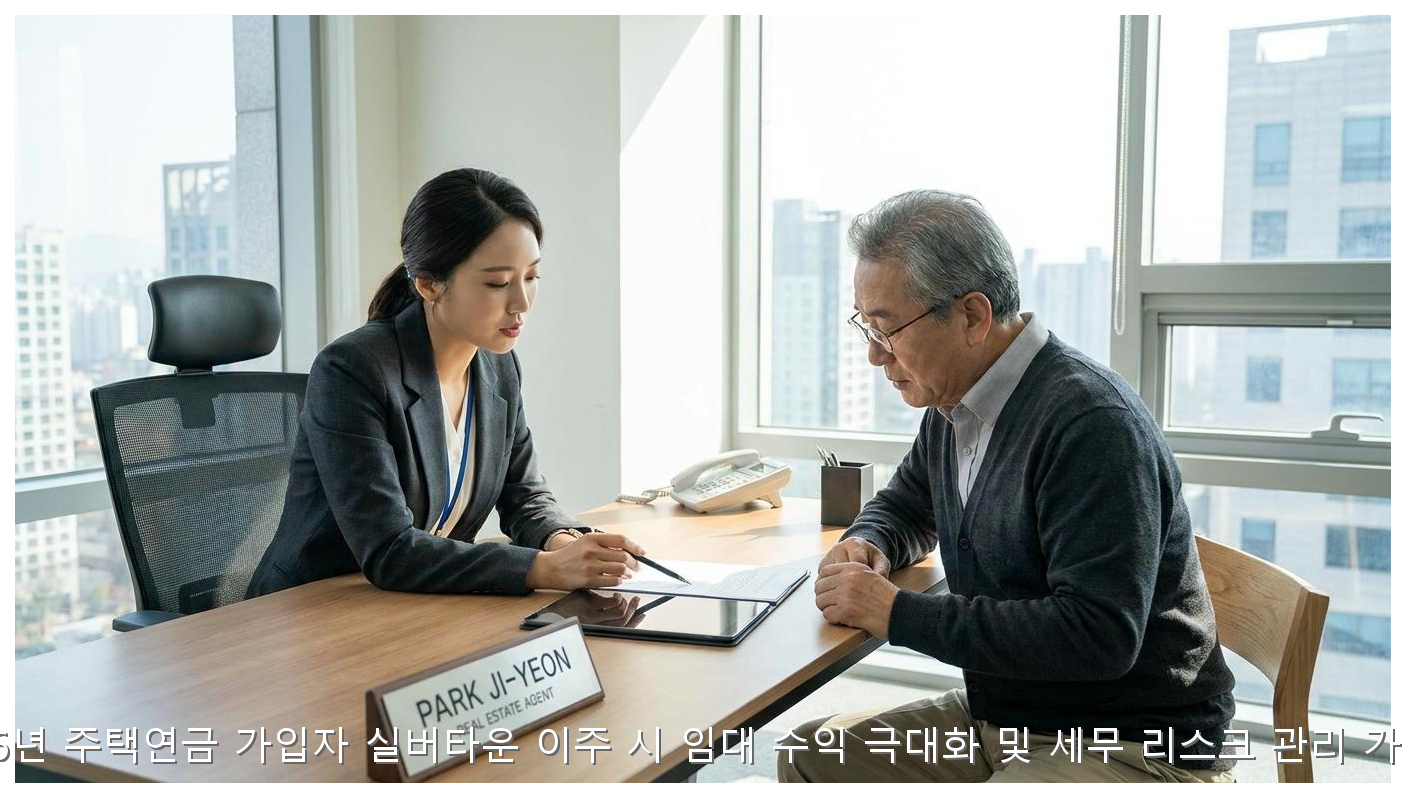 2026년 주택연금 가입자 실버타운 이주 시 임대 수익 극대화 및 세무 리스크 관리 가이드 핵심 안내 및 분석 인포그래픽 (7)