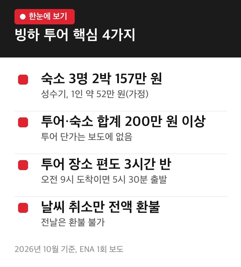 빙하 투어 핵심 4가지