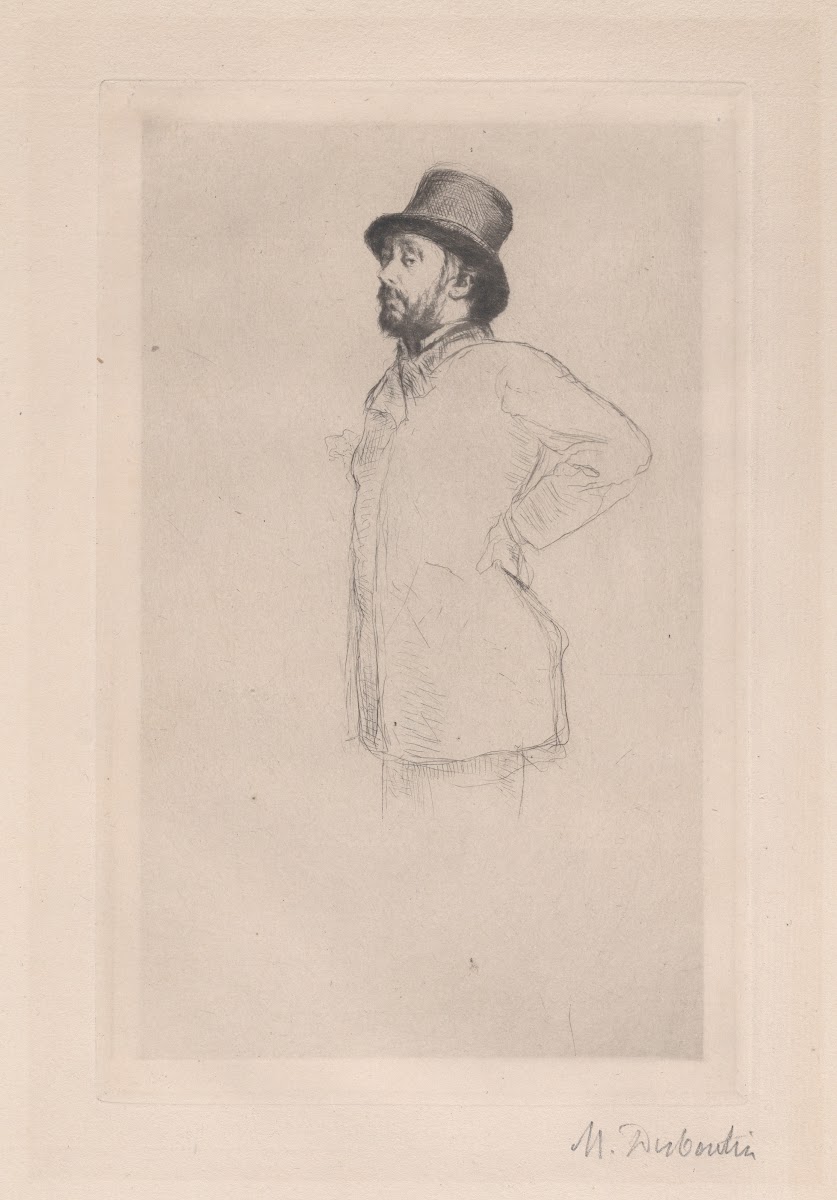 Portrait of Edgar Degas wearing a hat 1876