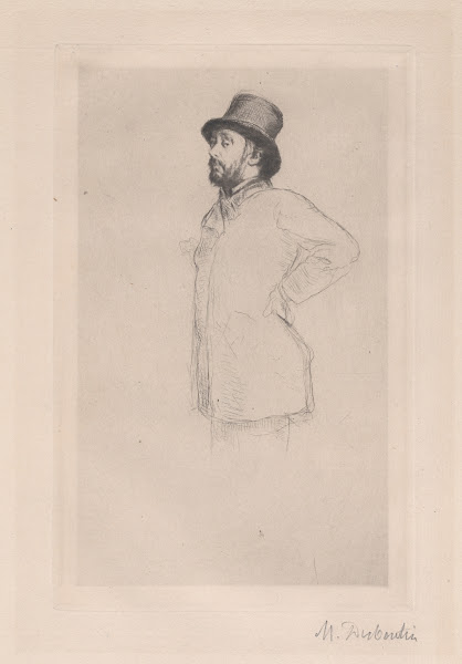 Portrait of Edgar Degas wearing a hat 1876
