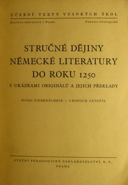 Stručné dějiny německé literatury do roku 1250
