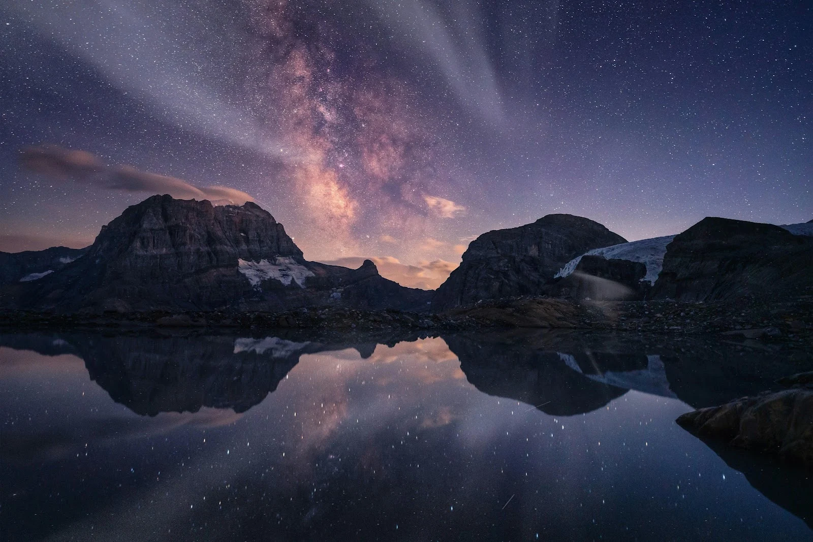 Milky Way Over Mountain Lake - Astrophotography 5K Wallpaper (6000x4000)
