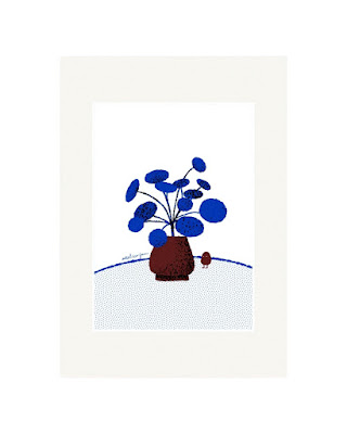 Indigo Harvest (with A4 matboard frame)