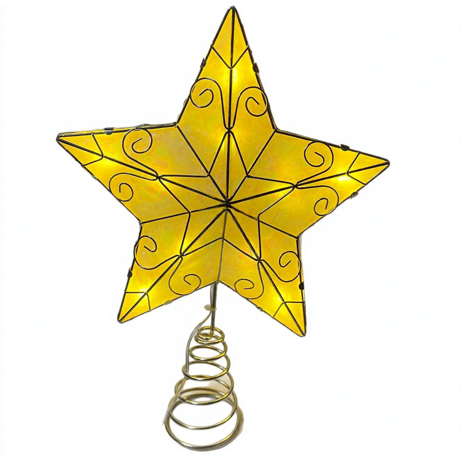 3D-Weihnachtsbaumspitze, Stern-Design, Metall