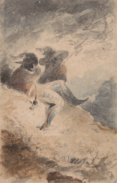 Fantastic Figures Seated on a Mound ca 1800
