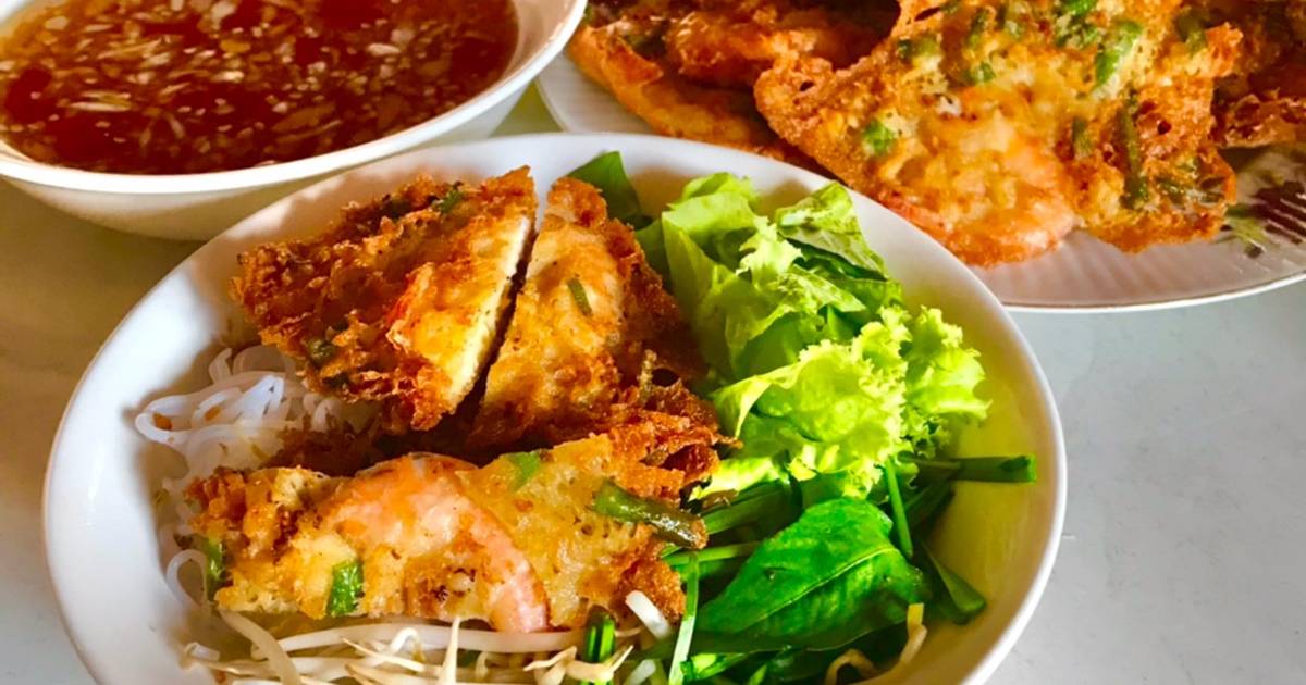 Bún bánh tép (tôm)chiên bột