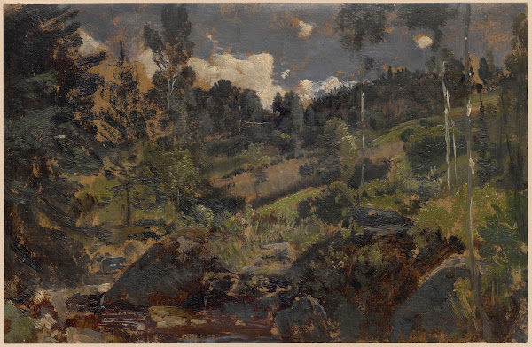 Forest glade by a mountain stream 1850 1881