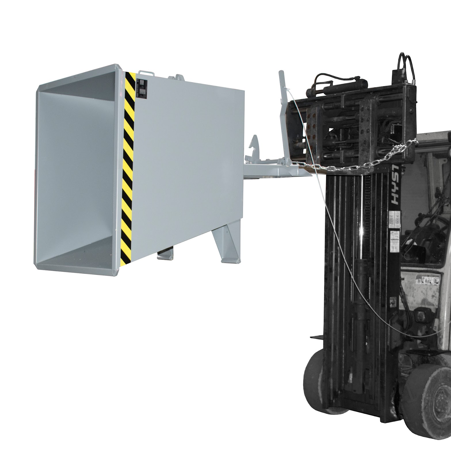 Kiepcontainer GU-RZ 55, gelakt, Muisgrijs