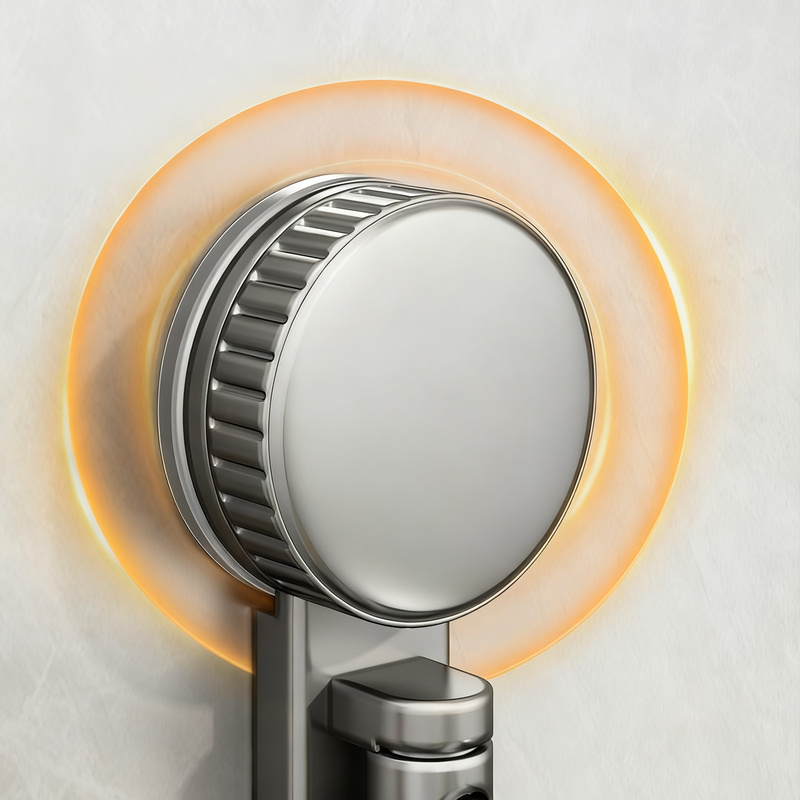 Suction cup holder for kitchen towels, rotatable