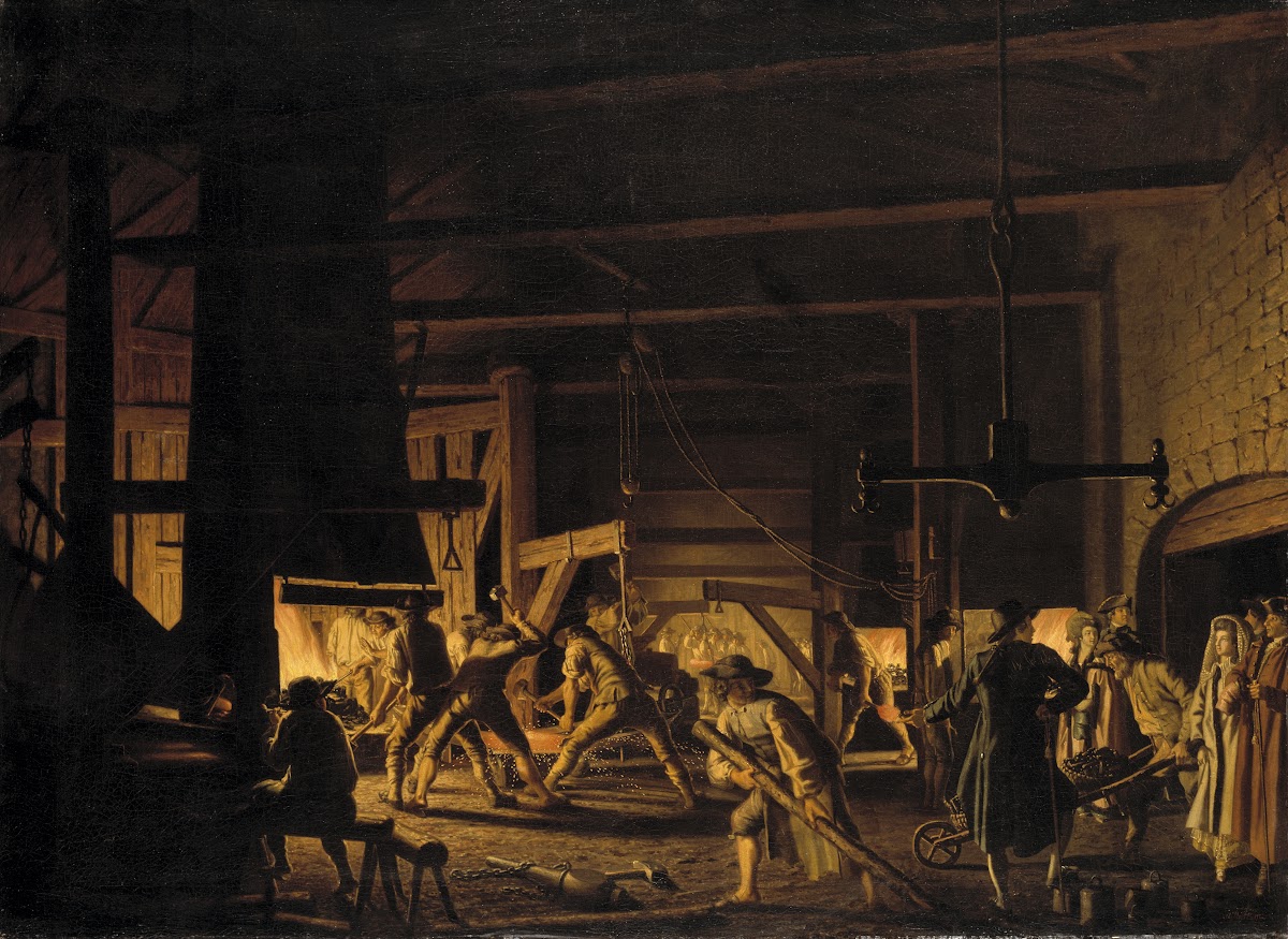 In the Anchor Forge at Söderfors The Smiths Hard at Work