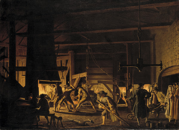 In the Anchor Forge at Söderfors The Smiths Hard at Work