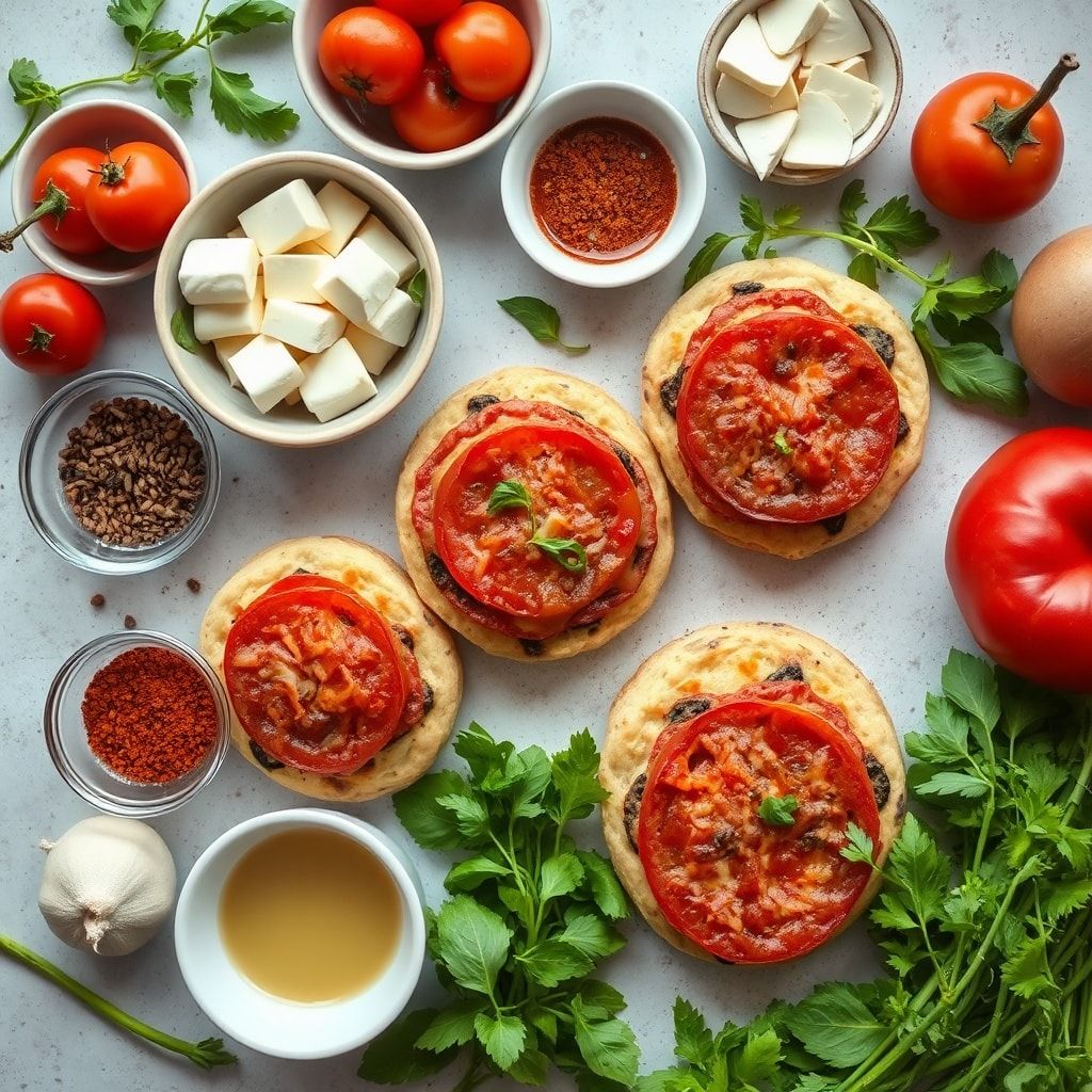 Ingredients for Easy Grilled Pizza Burgers with Mozzarella and Pepperoni (30-Minute Family Favorite)