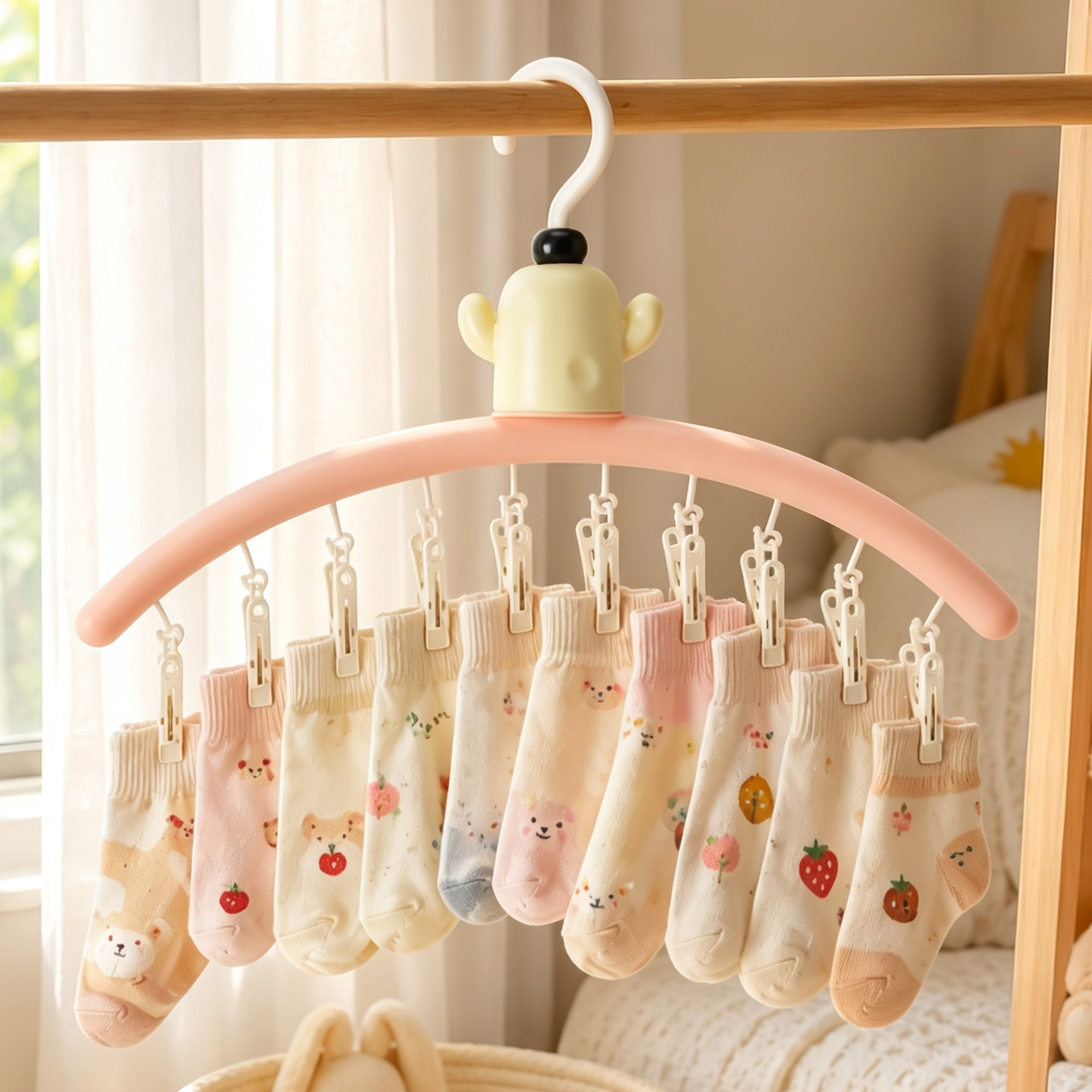 Drying rack cactus design, multiple clips