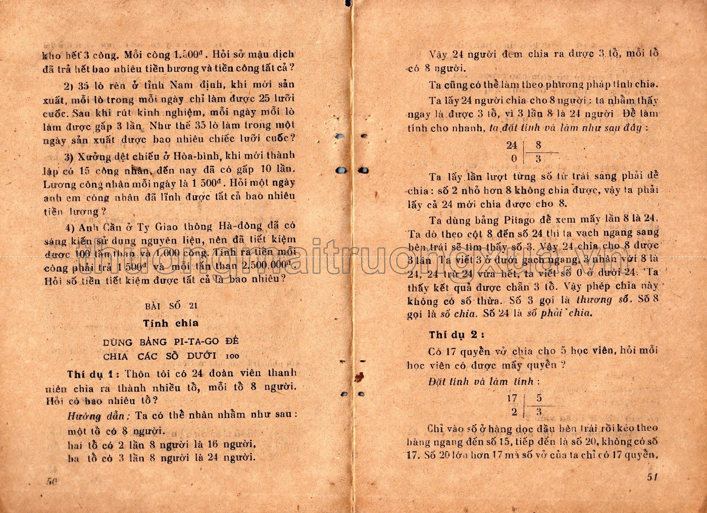 Toán 1 bổ túc văn hóa, học kỳ 1 (1956) - Trang 26