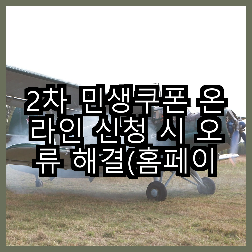 2차 민생쿠폰 온라인 신청 시 오류 해결(홈페이지, 앱 오류) 썸네일