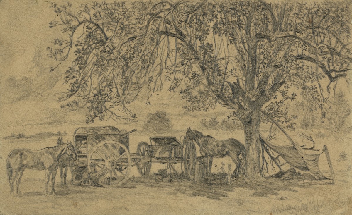 Waiting for the blacksmith Artillery forge 1863