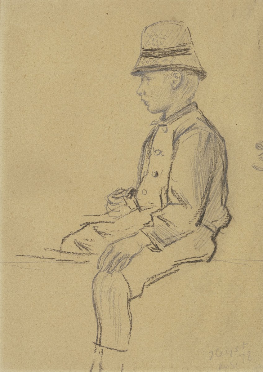 Studie für den Eselreiter in den Dünen 1878