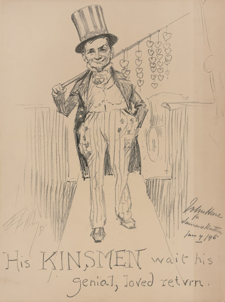 His kinsmen wait his genial loved return 1895