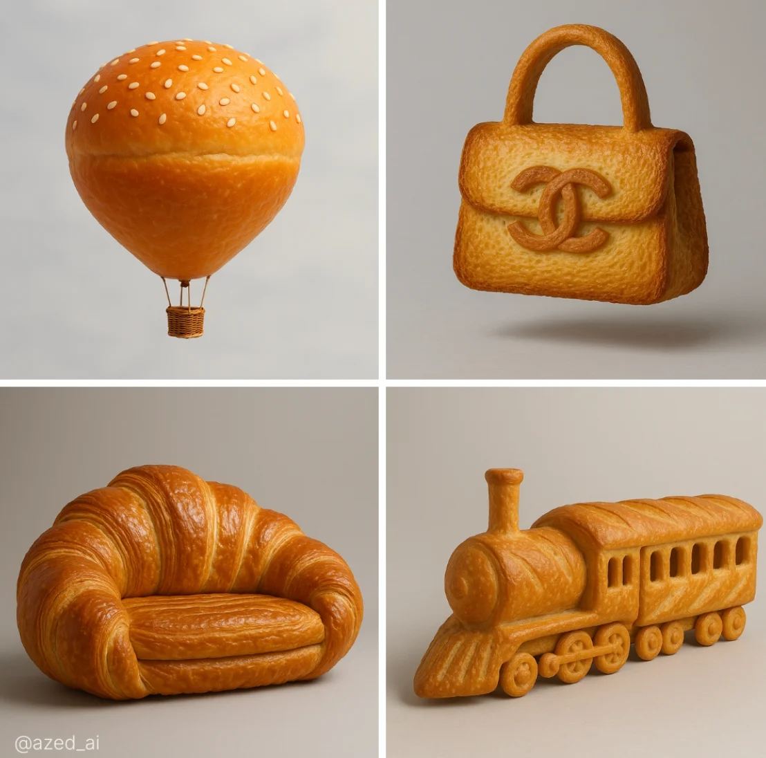 Escultura de pan de gran realismo