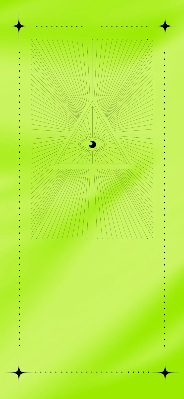 All Seeing Eye Sunburst Art - Geometric Digital Art Full HD iPhone Wallpaper (1178x2552)