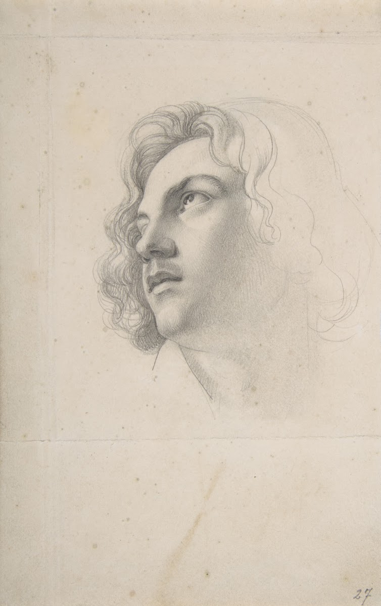 Portrait of Alfred Rethellooking up 19th century