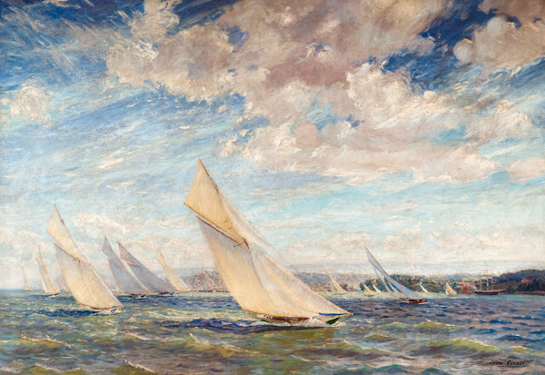 Yacht Racing In The Solent 1913