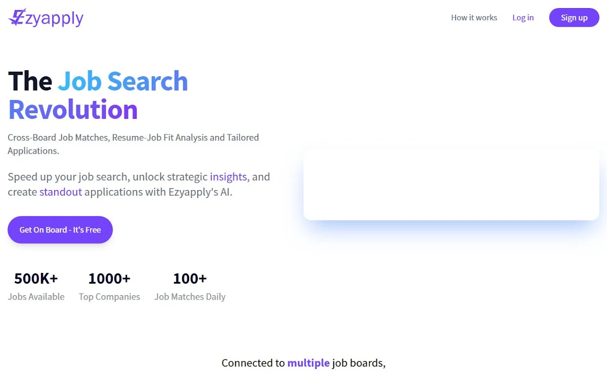 Captura de Ezyapply.ai
