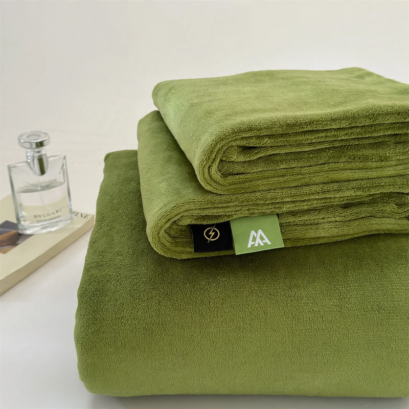 Soft milk fiber fleece pillowcase, solid color, warm
