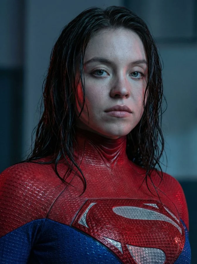 Retrato cinematográfico ultrarrealista de una superheroína.