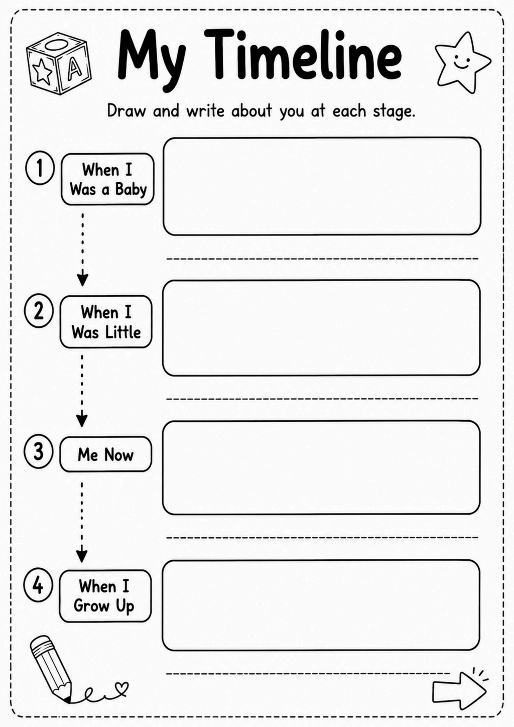 My Favorite Things All About Me Worksheet