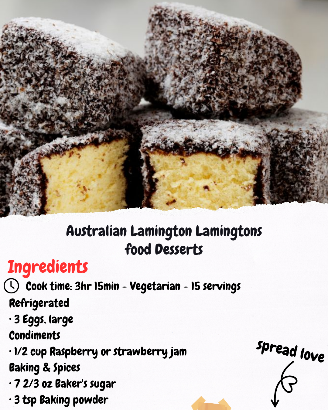 Australian Lamington Lamingtons food Desserts