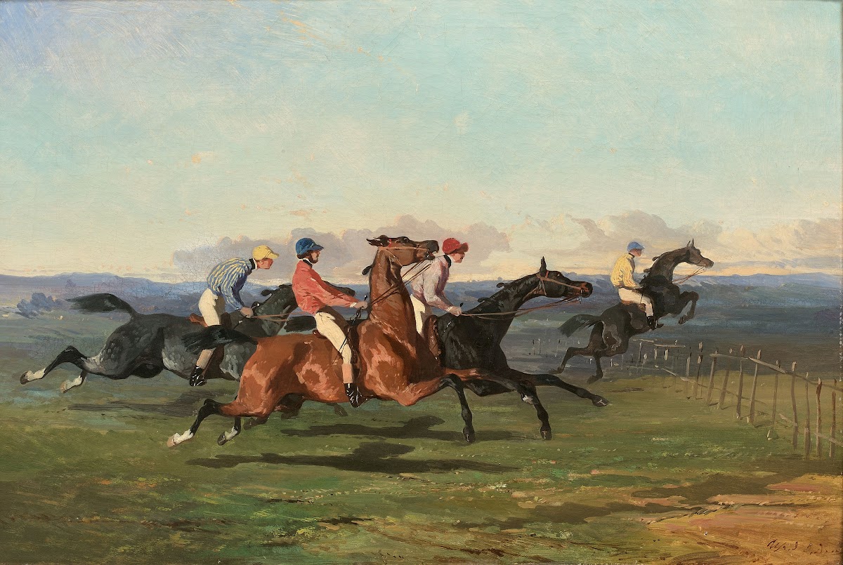 Course dobstacles à quatre jockeys