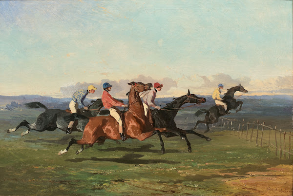 Course dobstacles à quatre jockeys