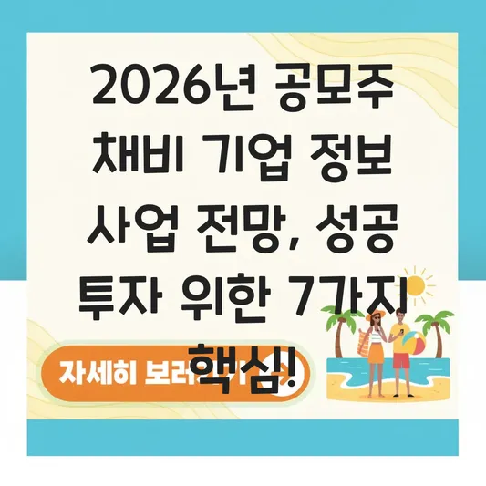 공모주 채비 기업 정보 사업 전망