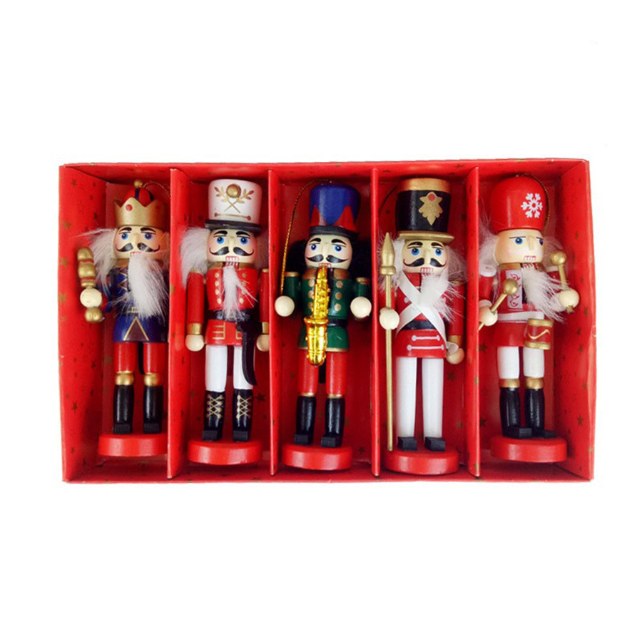 Wooden Nutcracker Ornament, 12 cm
