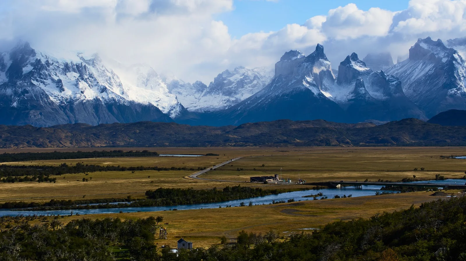 Dramatic Snow Peaks Over Valley - Landscape Photography 5K Wallpaper (5225x2934)