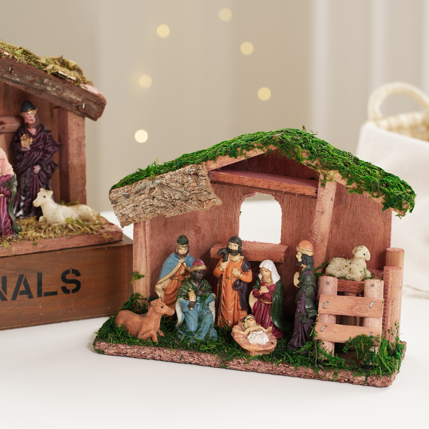 Wooden Christmas Nativity Decoration