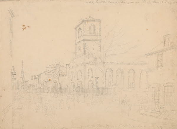 No one morning after the fire St Georges Chapel Beekman St NY 1814