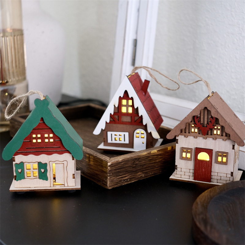 Lit Retro Christmas House