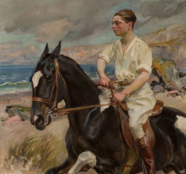 Portrait of Herthier de Boislambert on horseback 1924