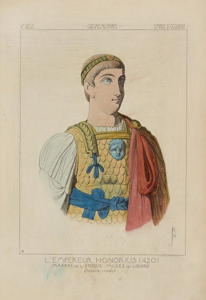 LEmpereur Honorius 420 marbre de lepoque Musée du Louvre Dessin inédit 1869
