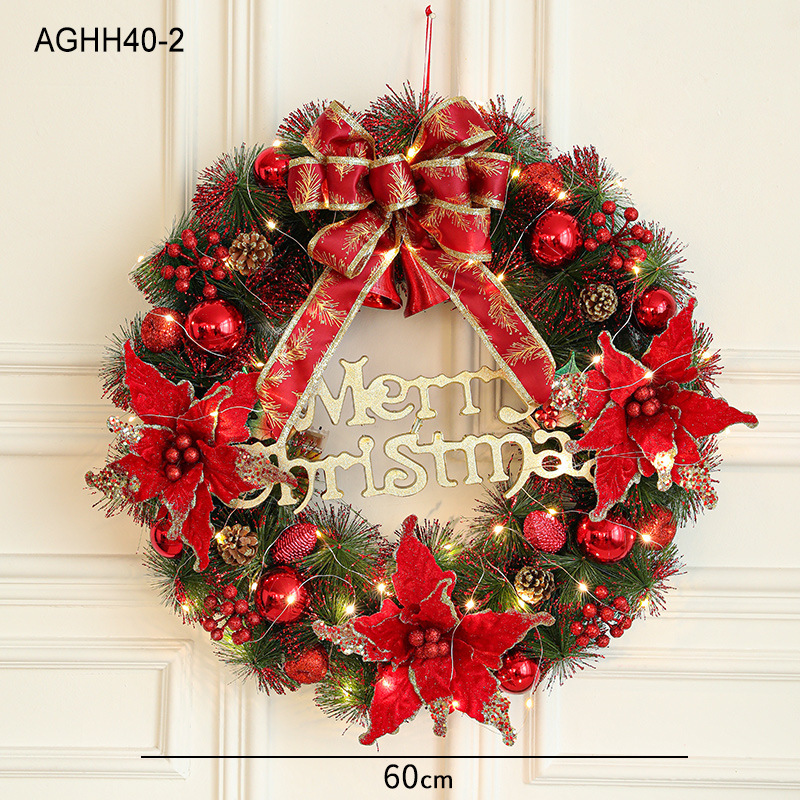 Weihnachtskranz mit Beleuchtung, PVC, verschiedene Ausführungen