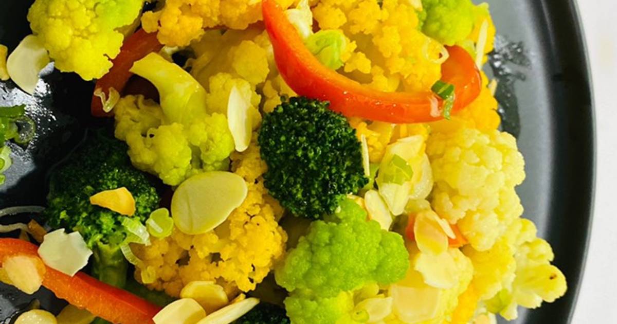 Món chay dễ làm 🌱🍃: Bông Cải Tứ Quý xào nước dừa tươi