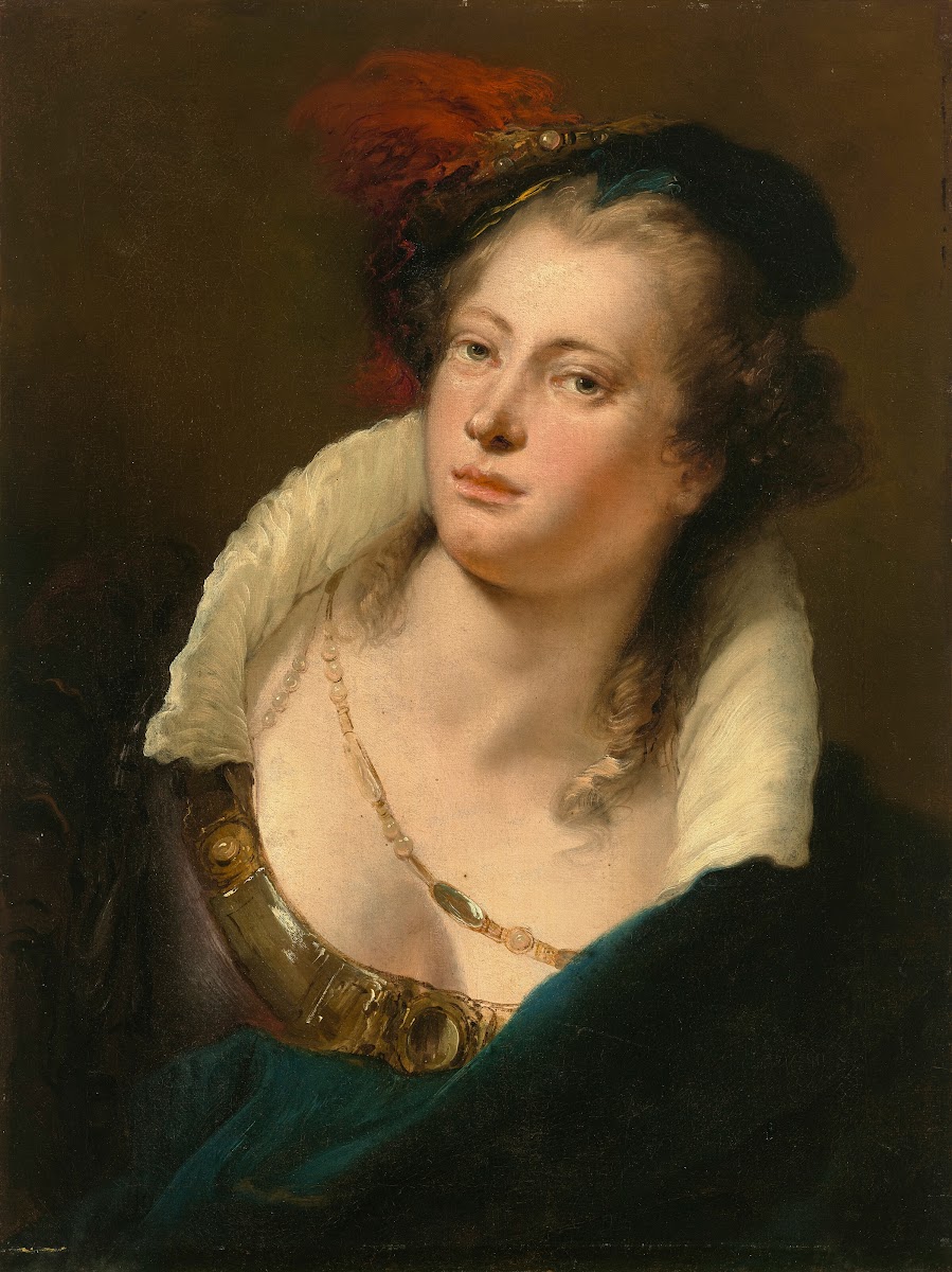 A young woman in sixteenth century costume